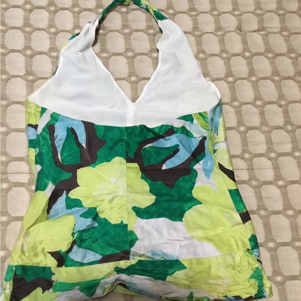 Floral Halter Top 100% silk - Picture 2 of 6